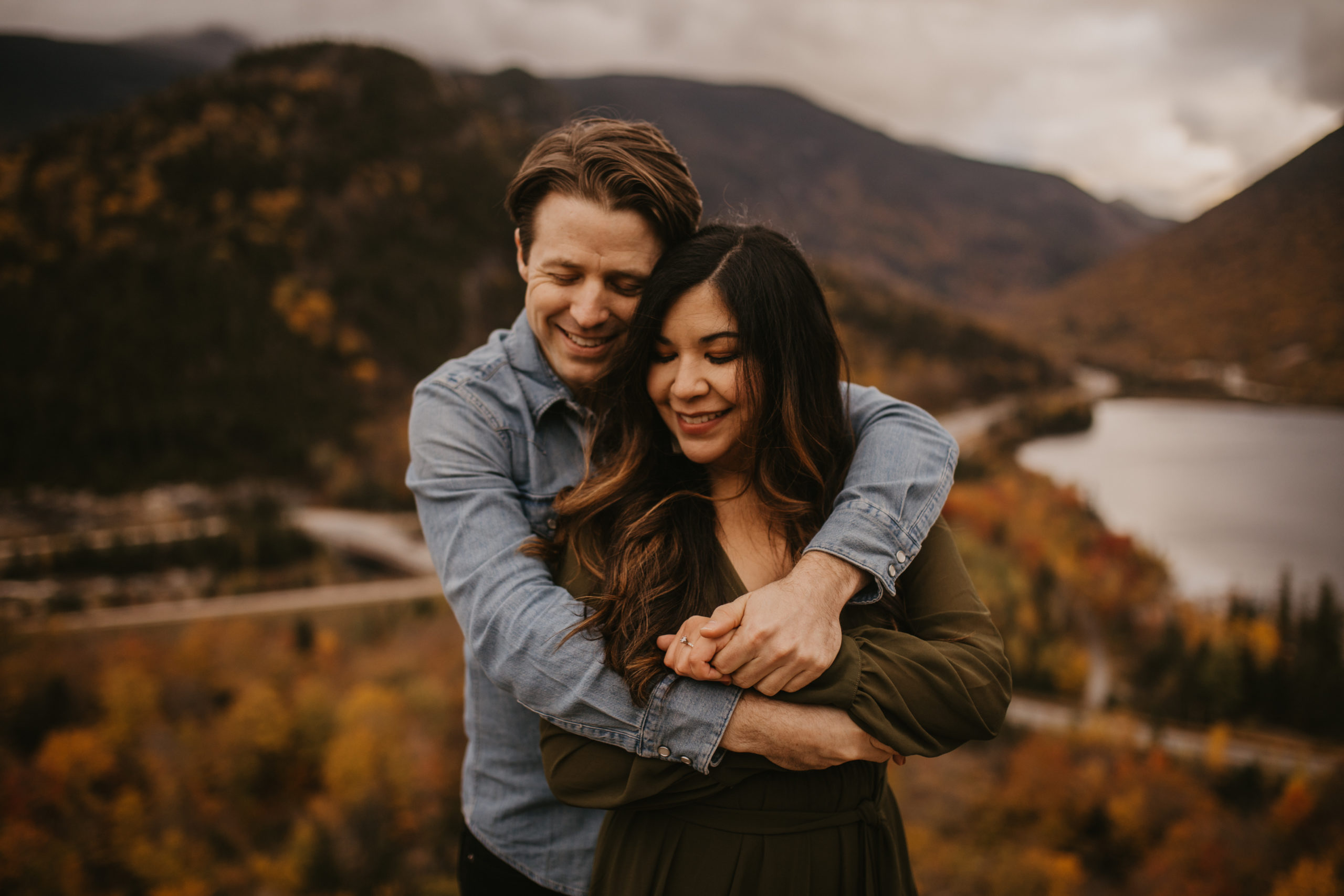 Mountain top engagement session